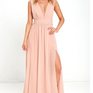 LuLus heavenly hues blush maxi
